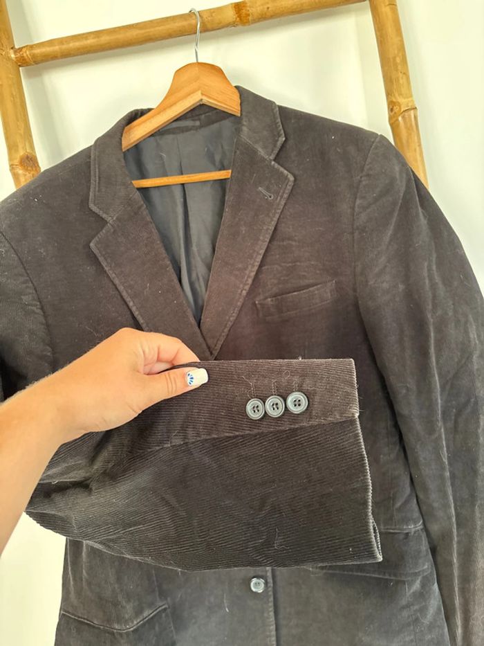 Veste noire en velours côtelé Brice taille 56 - photo numéro 6