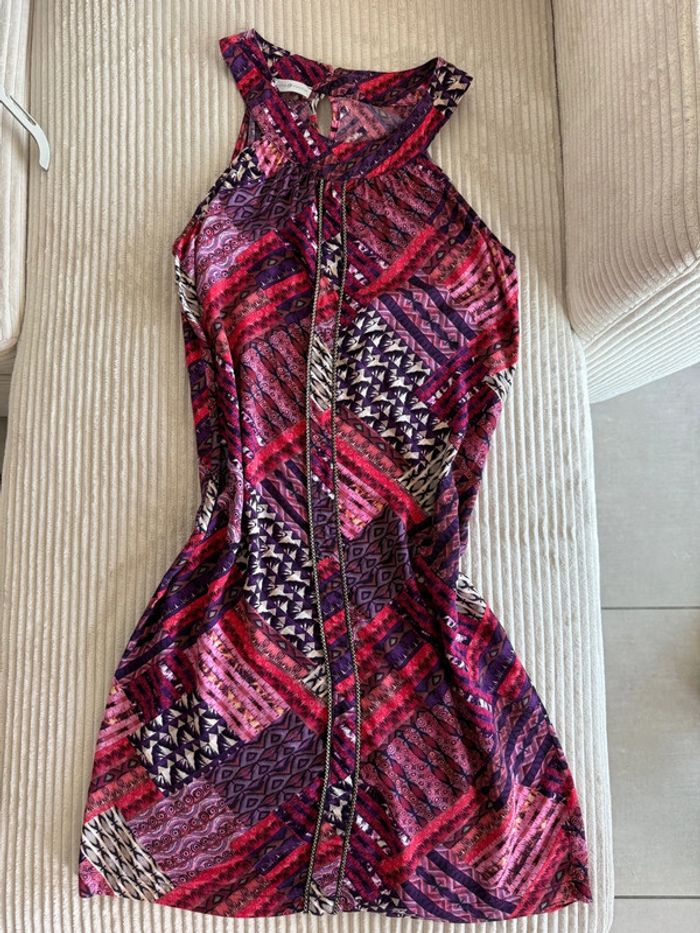 Robe à motif rose