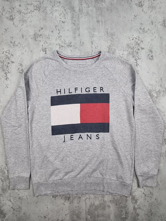 Sweat Tommy Hilfiger gris – Taille S/36 Femmes - photo numéro 3