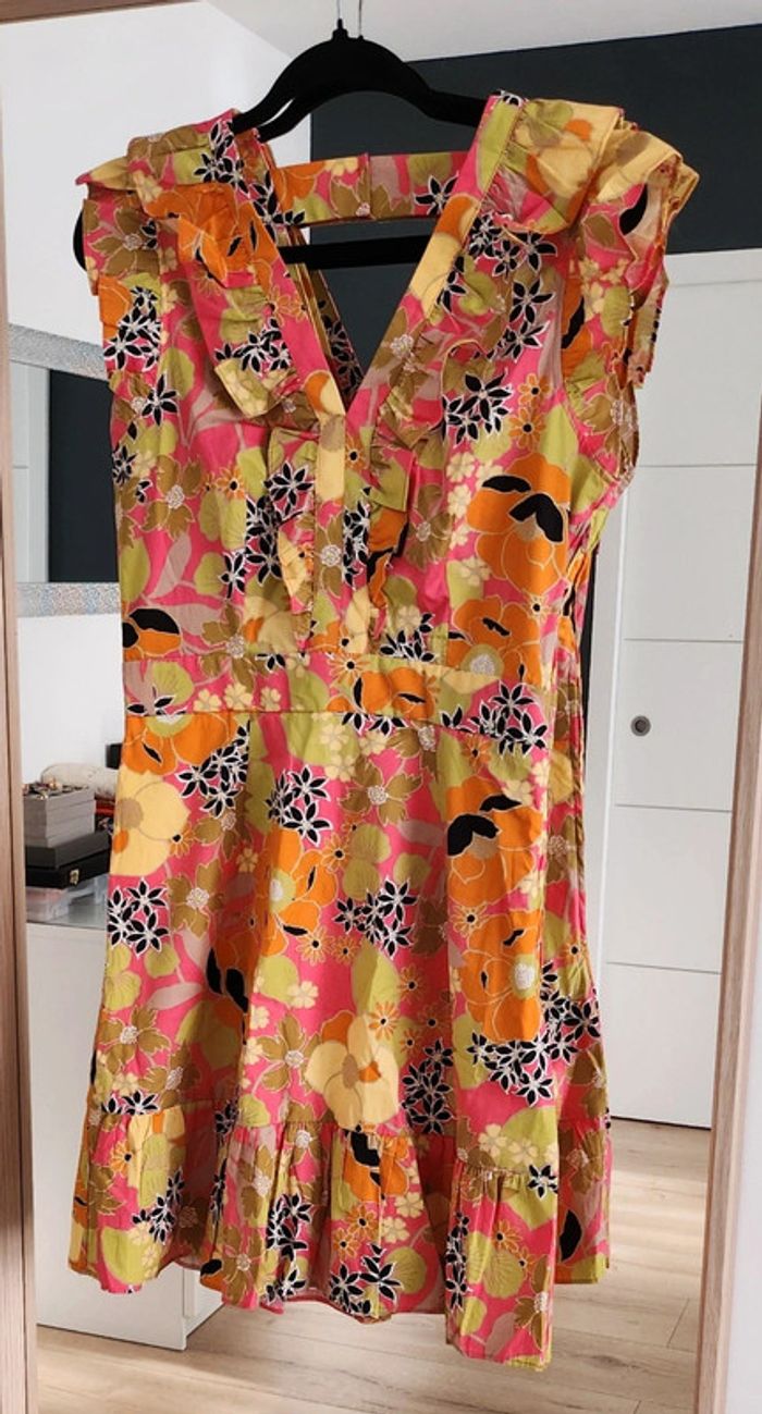 Robe manches courtes multicolore taille 38 Naf Naf