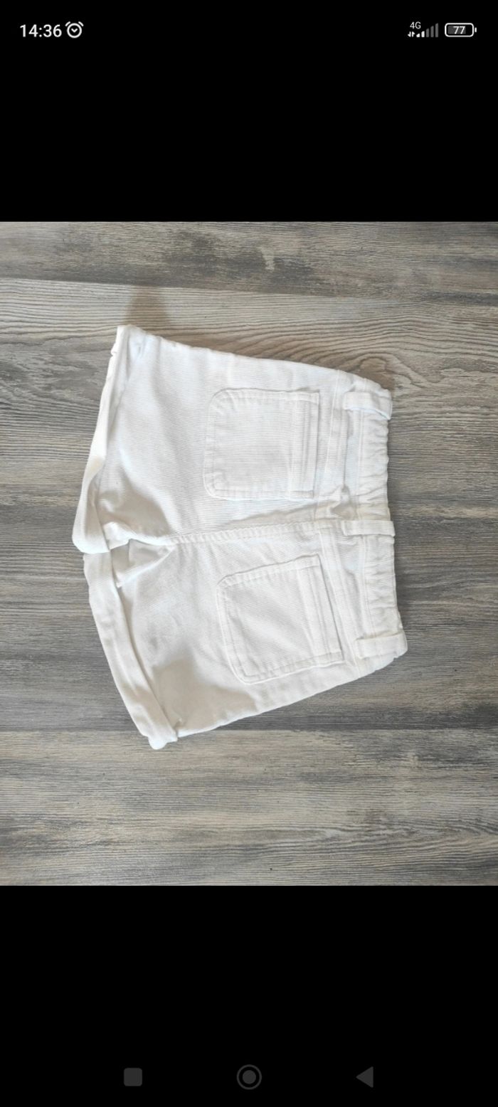 Short blanc en velours fille 5 ans - photo numéro 4