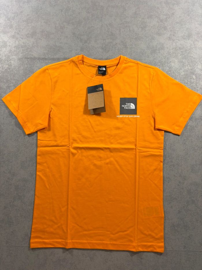 T-shirt The north Face Box Orange et Gris Taille S Neuf avec étiquette - photo numéro 2