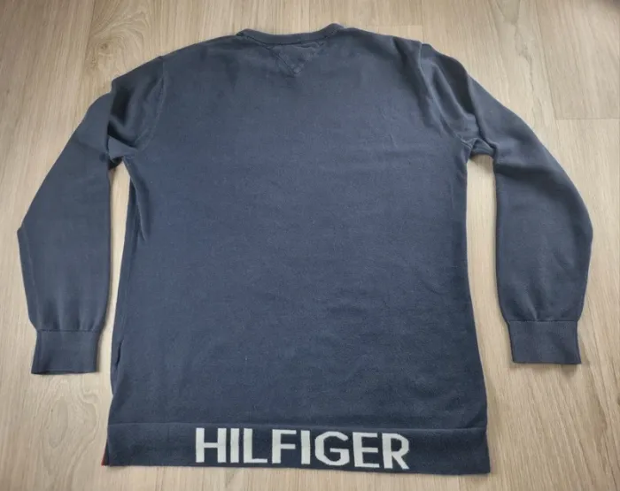 Pull col rond bleue Tommy Hilfiger Homme Taille M - photo numéro 4