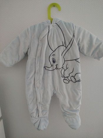 Pyjama bébé Disney Dumbo bleu – 6 mois – Neuf