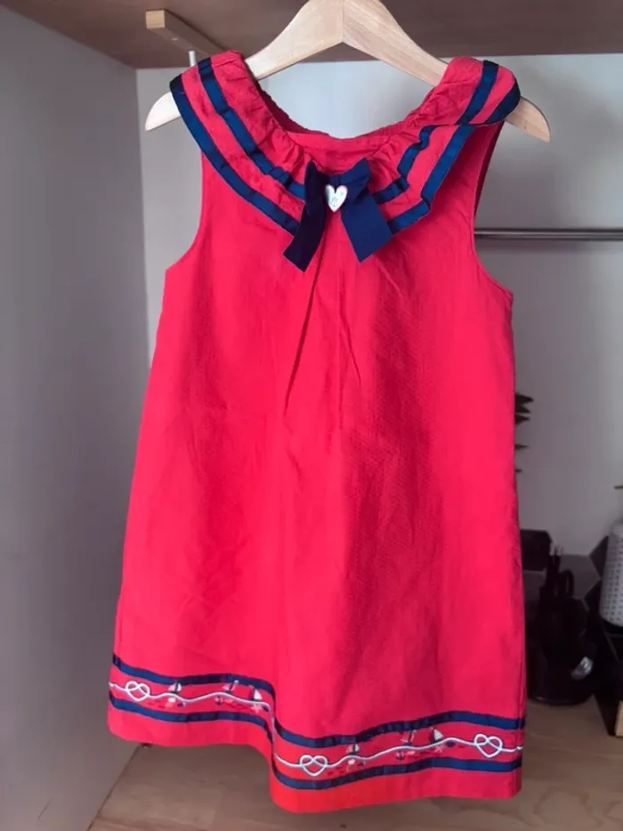 👗Robe rouge style marin • Sergent Major • 6 ans - photo numéro 3