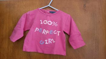 Tee shirt manches longues "100% perfect girl"