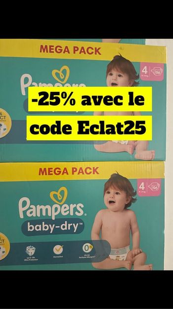 Deux Mega pack de couches taille 4