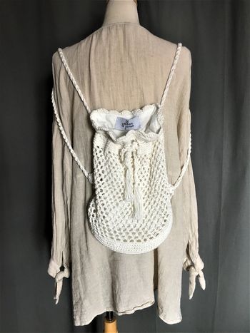 Sac à dos au crochet blanc ellen & James