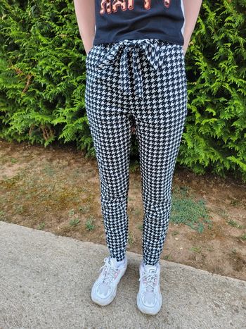 Pantalon noir et blanc femme taille M