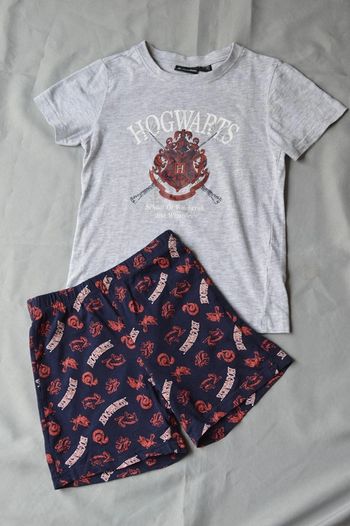 pyjamas deux pièces Harry Potter gris et marine taille 7 ans / 122 cm