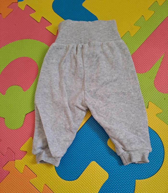 Ensemble veste jogging gris/blanc chien, taille 3 mois (62 cm) - photo numéro 9