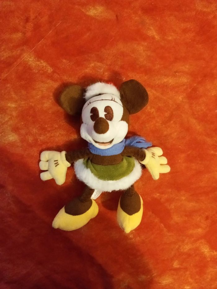 Peluche Minnie rétro jupe verte rare et collector