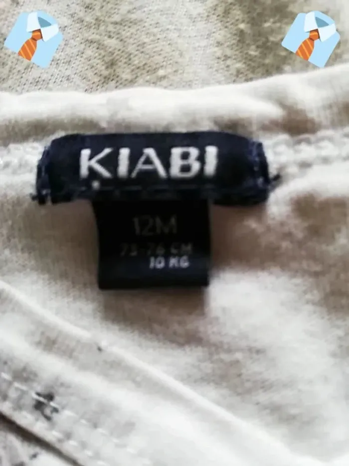Body Blanc à Petits Pois "Kiabi" - Taille 12 Mois - photo numéro 3