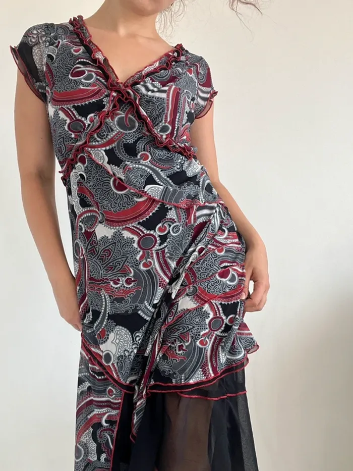 Robe y2k longue à motifs taille L 💃🏻 - photo numéro 7