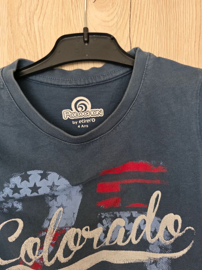 TEE-SHIRT GARÇON 👦 MOTIF COLORADO MARQUE POLOCHON BY ETIREL 4ANS - photo numéro 3