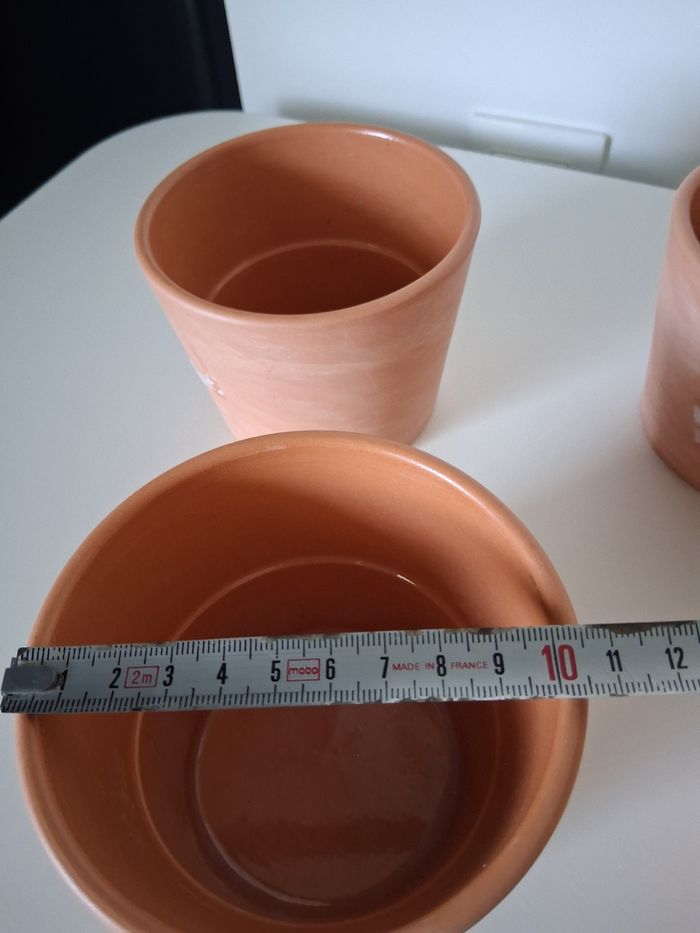 4 petits pots en terre neuf - photo numéro 4