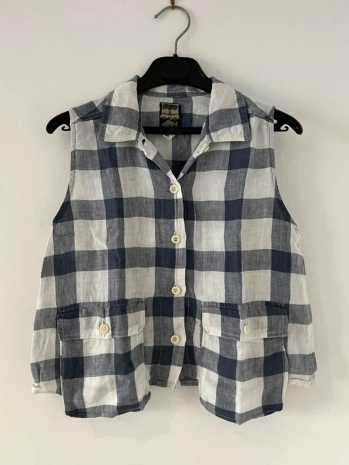 Chemise en lin sans manches - 10 ans