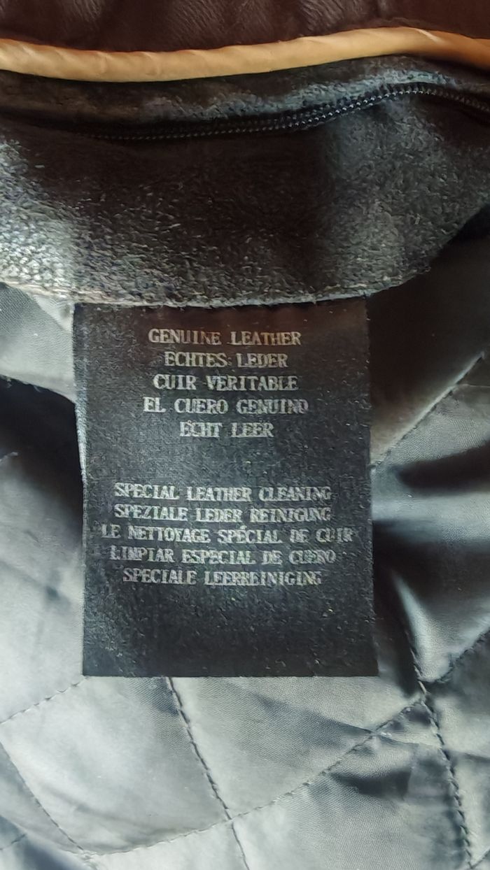 Manteau cuir marron American Aviator - Taille 50 - photo numéro 5