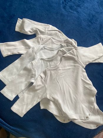 Lot de 5 bodys blanc 