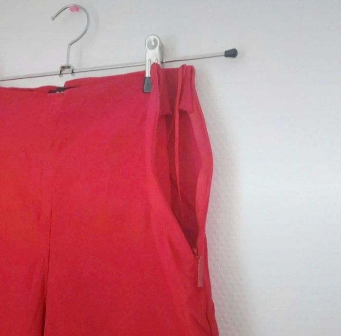 Pantalon chic droit avec fermeture sur le côté femme c - photo numéro 2