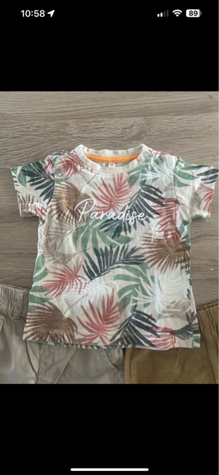 Lot de 2 shorts + 1 tee shirt - photo numéro 2