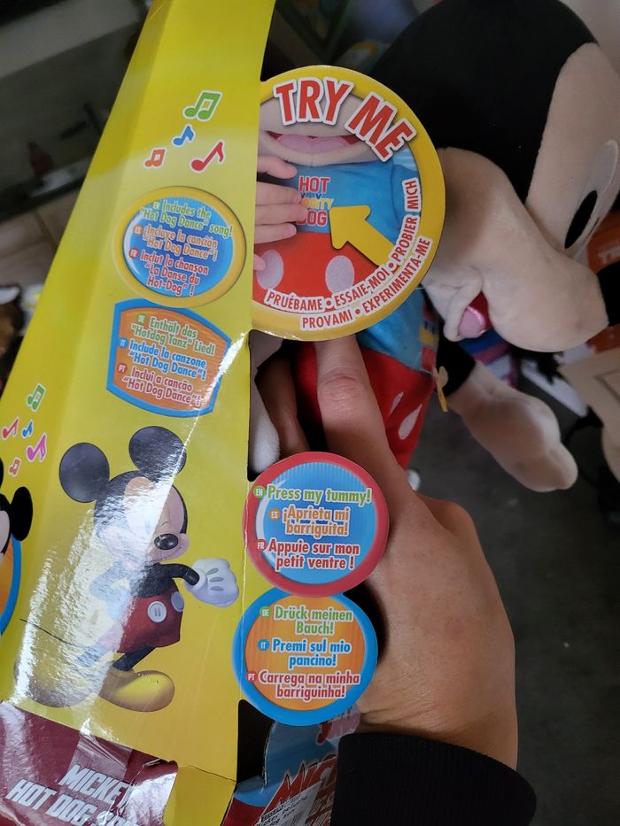 Peluche mickey qui chante neuve - photo numéro 3