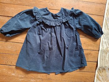 Robe velours bleu marine 18 mois vertbaudet