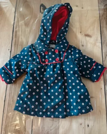 Manteau imperméable chaud fille 3 mois – Orchestra – doublé