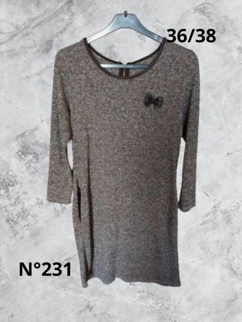 N°231 Robe/Pull grise T36/38.