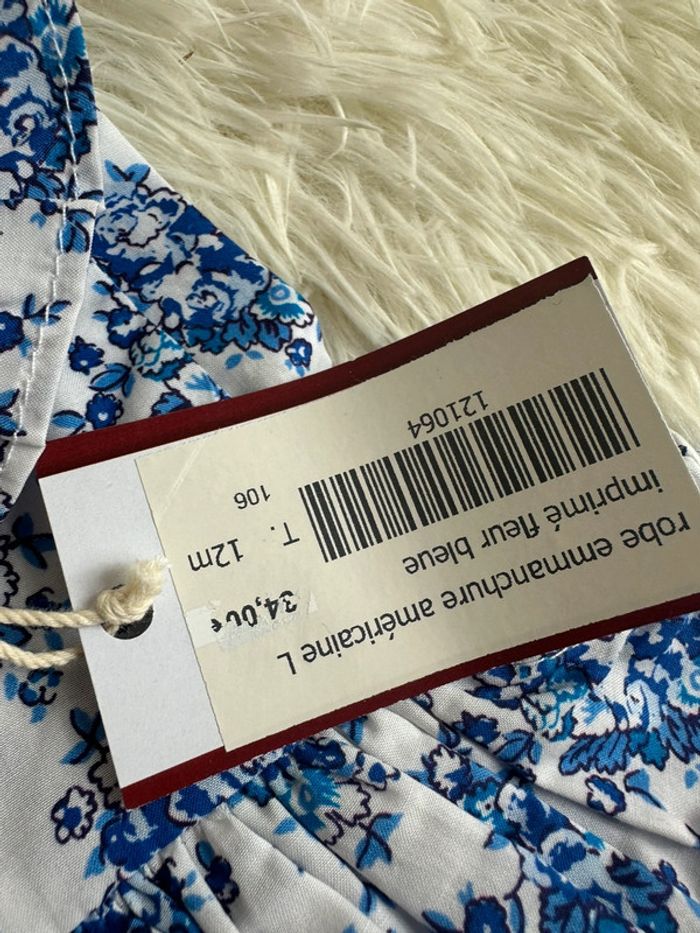 Robe fleurie bleue Acanthe taille 12 mois - photo numéro 4