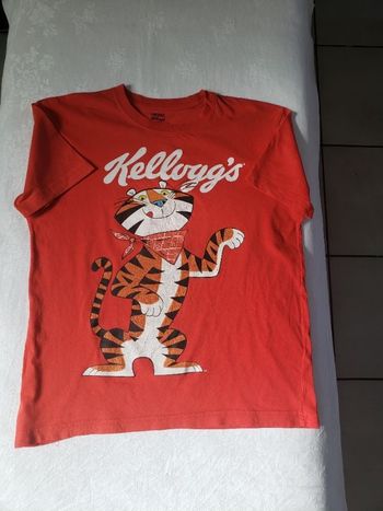 T-shirt rouge kellogg's manches courtes