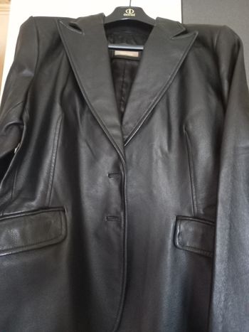 Veste cuir noire