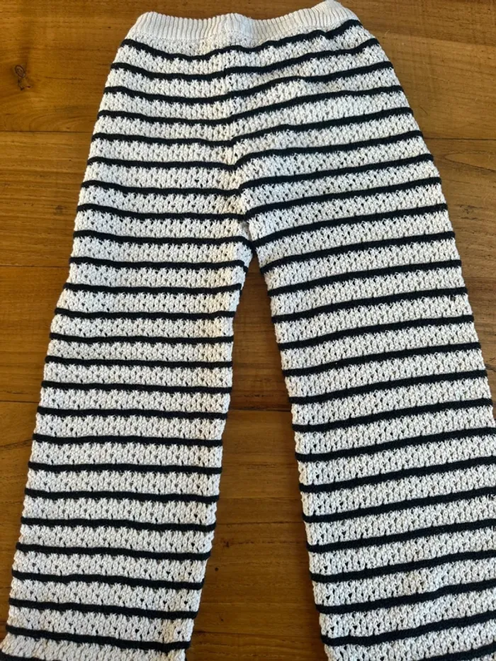 Pantalon crème et noir à rayures - photo numéro 5