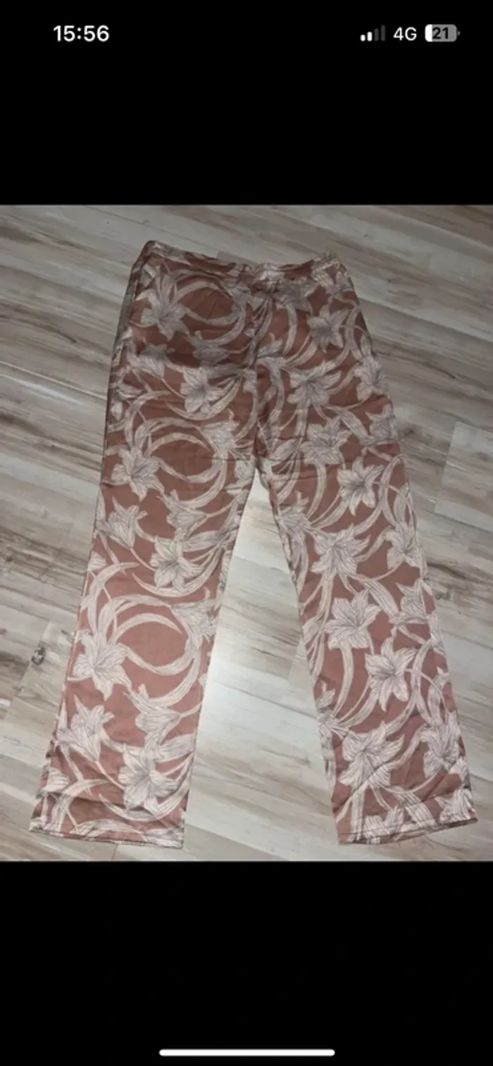 pyjamas satin etam fleurs taille M - photo numéro 8