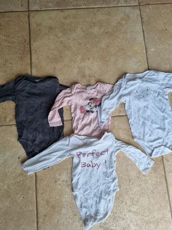 Lot de 4 bodies manche longue 24 mois