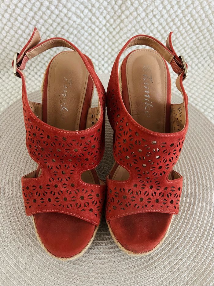 Chaussures compensées orange taille 39 Tamiko - photo numéro 2