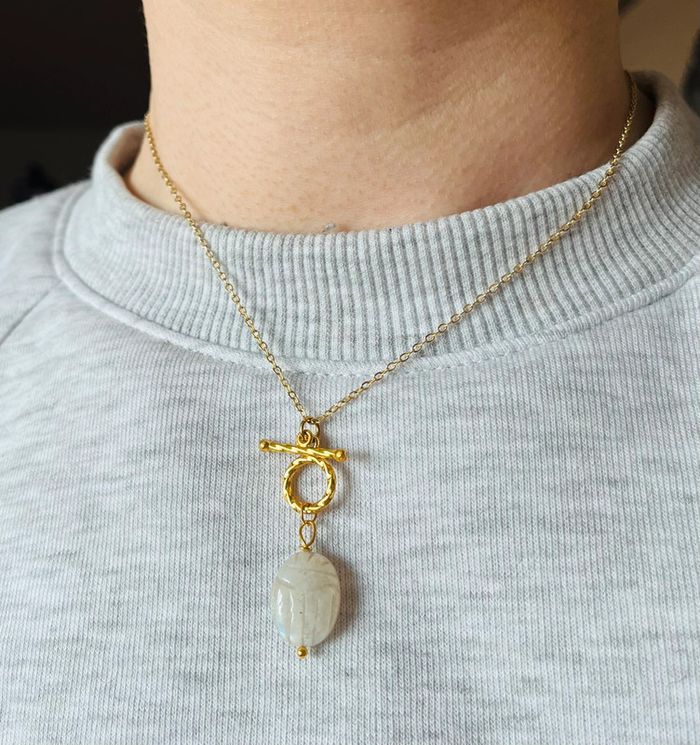 Collier talisman scarabée Pierre de Lune - photo numéro 7