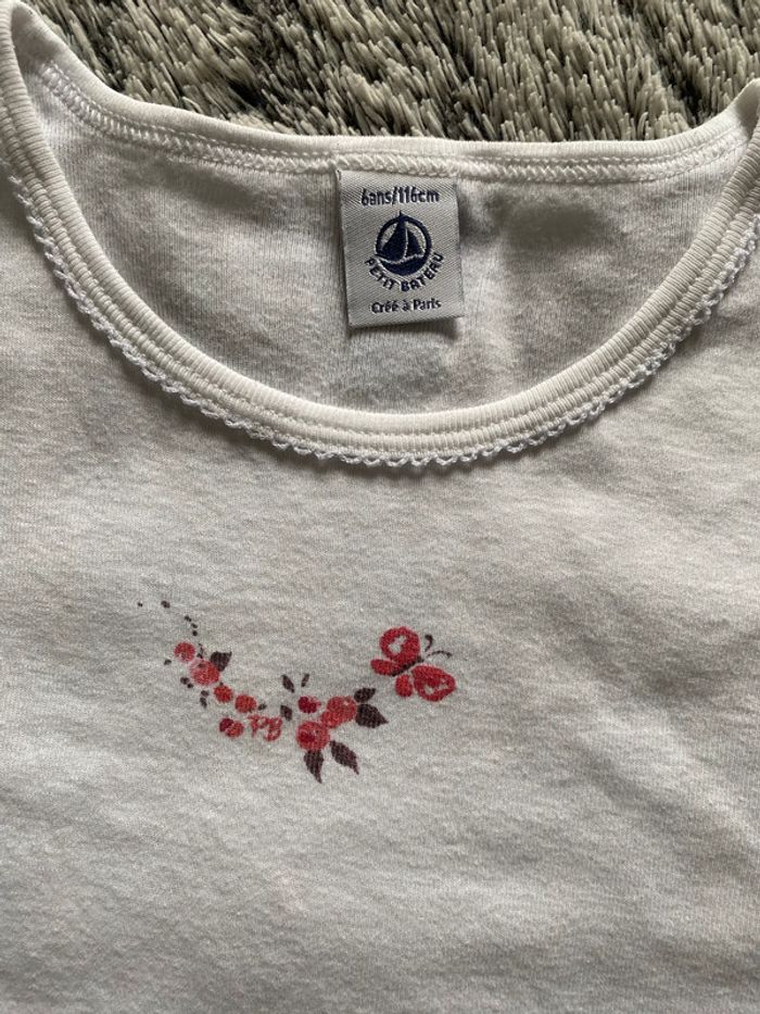 Teeshirt blanc Petit Bateau - 6 ans - photo numéro 3