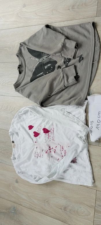 Lot de 2 pull légers, fille, taille 10 ans