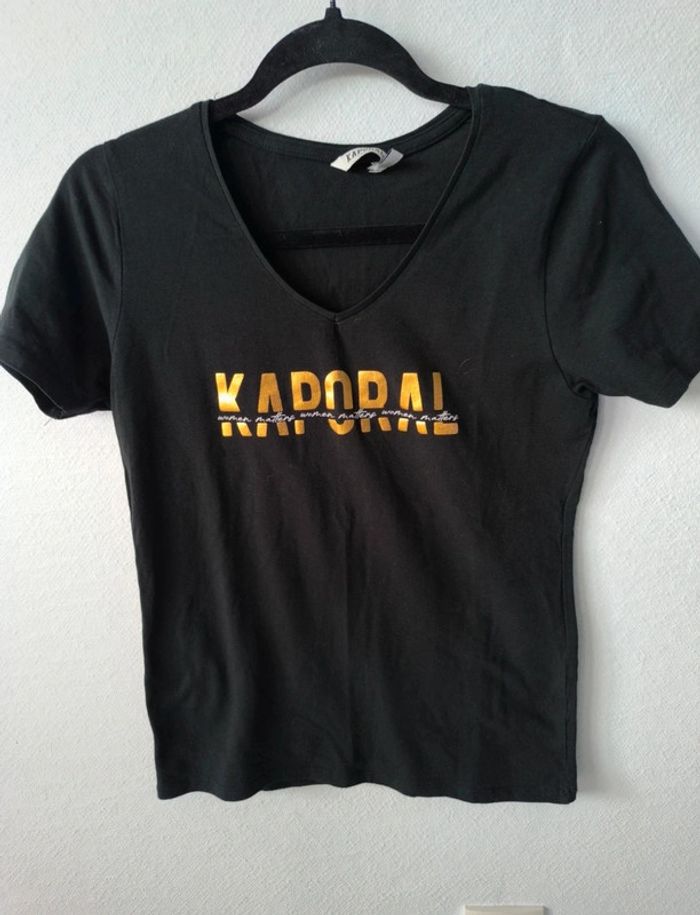 T shirt Kaporal , femme , taille S , neuf , noir