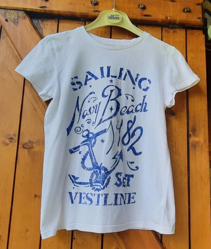 T.shirt blanc imprimé 10 ans