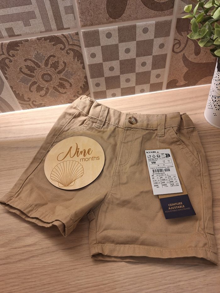 Short chino beige bébé 9M