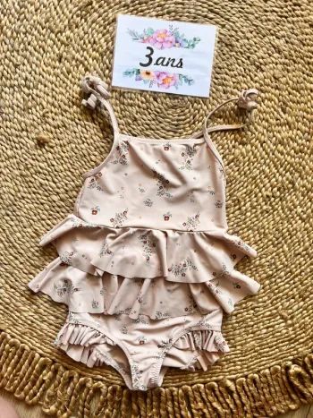 Maillot de bain à volants konges slojd 3 ans