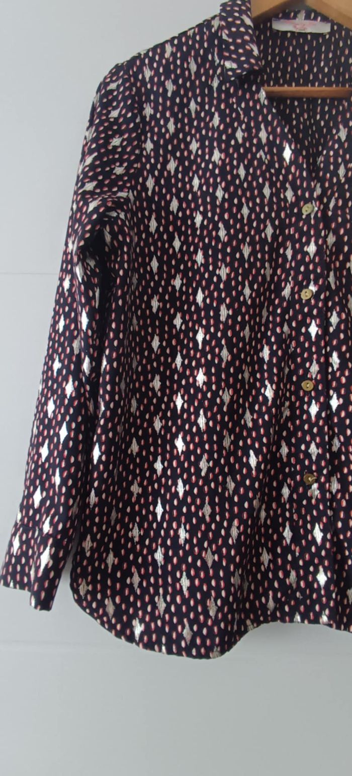 Chemise Blouse imprimée à boutons "manches longues "Charming Girl" Taille 1 (36) - photo numéro 3