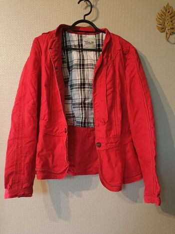 Veste été rouge style tailleur