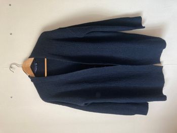 gilet long en maille à croiser sans bouton