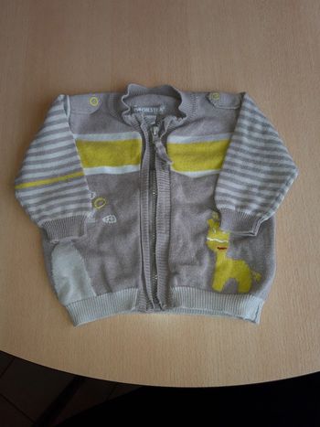 Gilet zippé 1 mois