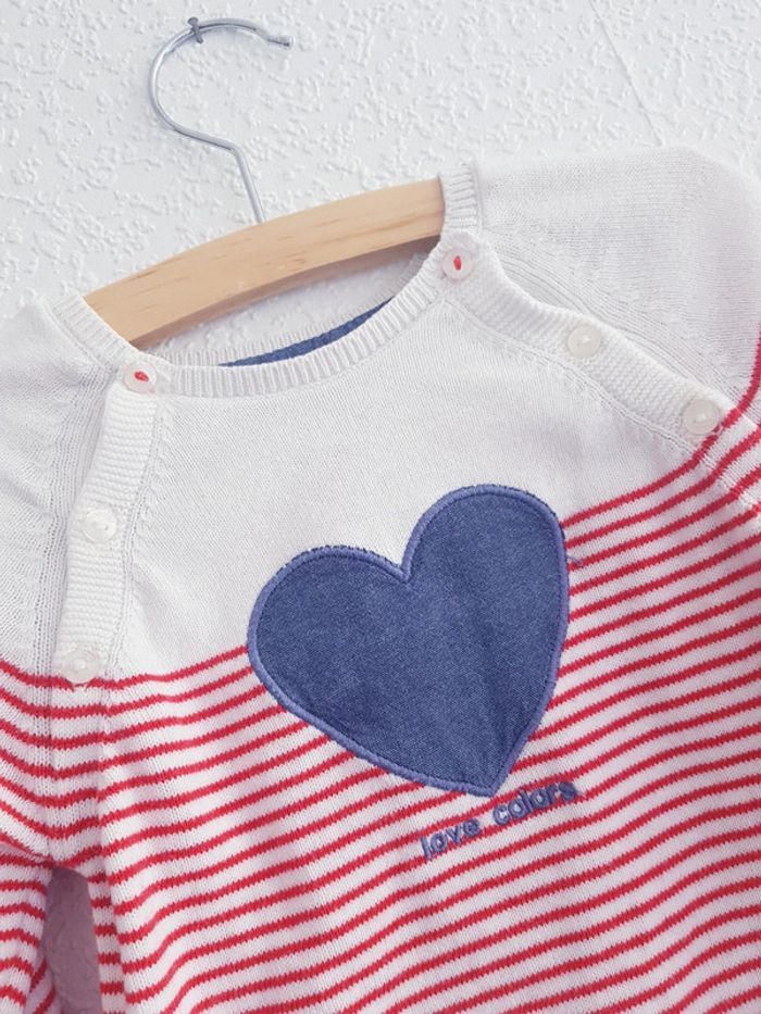 Obaïbi - Pull marinière longues manches en tricot fine jauge (2 ans) - photo numéro 2