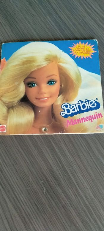 Livre disque à colorier Barbie 1985
