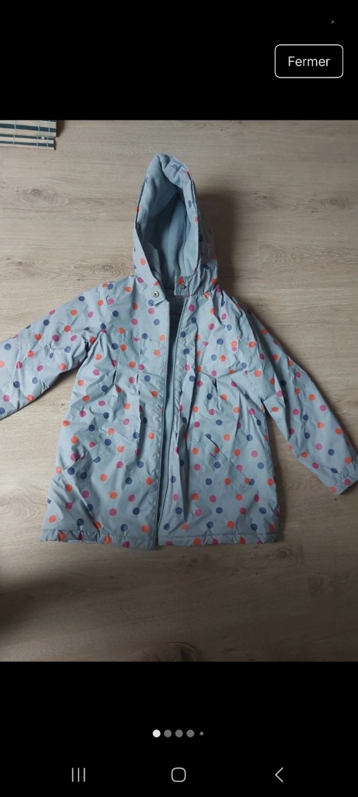 Imperméable fille à pois